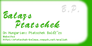 balazs ptatschek business card